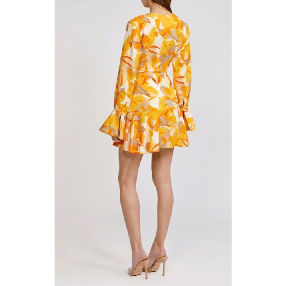 Acler Corcica Linen  Yellow Size 8 Wrap Dress - Picture 7 of 16